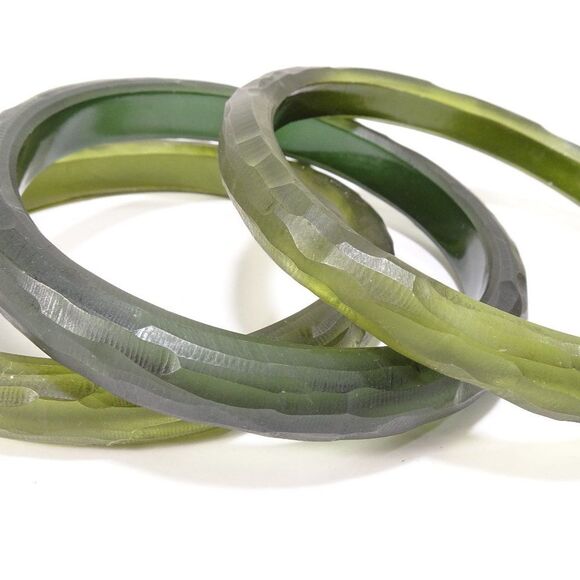 Pono  by Joan Goodman  Granite Elliptical Round Carved bangle Bracelet  NWOT 190 - Picture 2 of 16